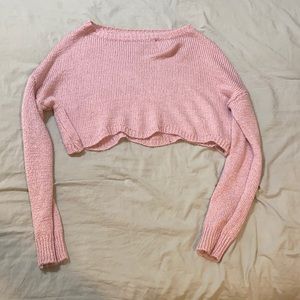 Forever 21 Cropped pink sweater size M